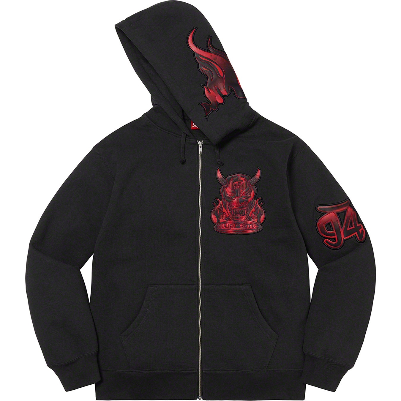 Demon Zip Up Hooded Sweatshirt view 8